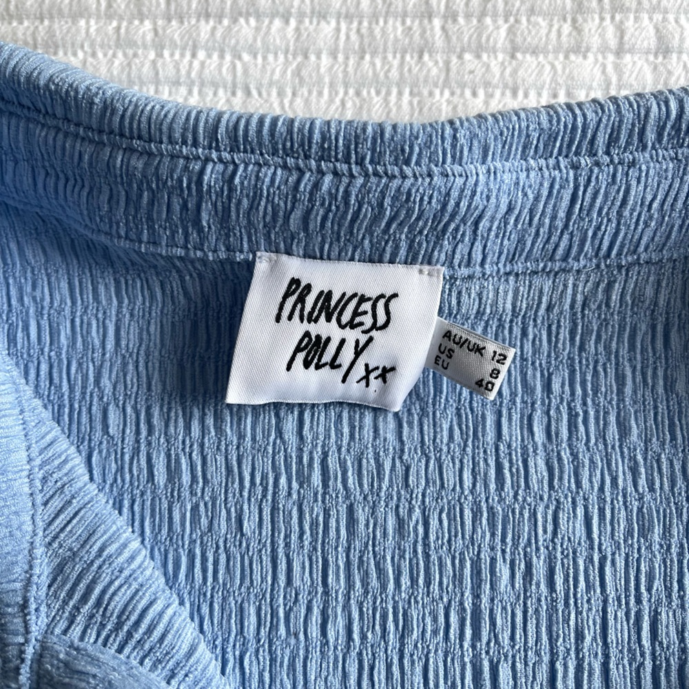Princess Polly Blue Long Sleeve Mini Dress - Picture 3 of 5